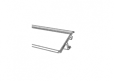 Label holder MGW for Hansa Mertens, ITAB Butterfly front, Pikval and GW Mertens shelves. (MGW)