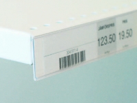 Etiketthållare med dubbelhäftande tejp (AL)