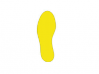 Fotsteg golvmärkning gul, vänster (DM170) och höger (DM171)